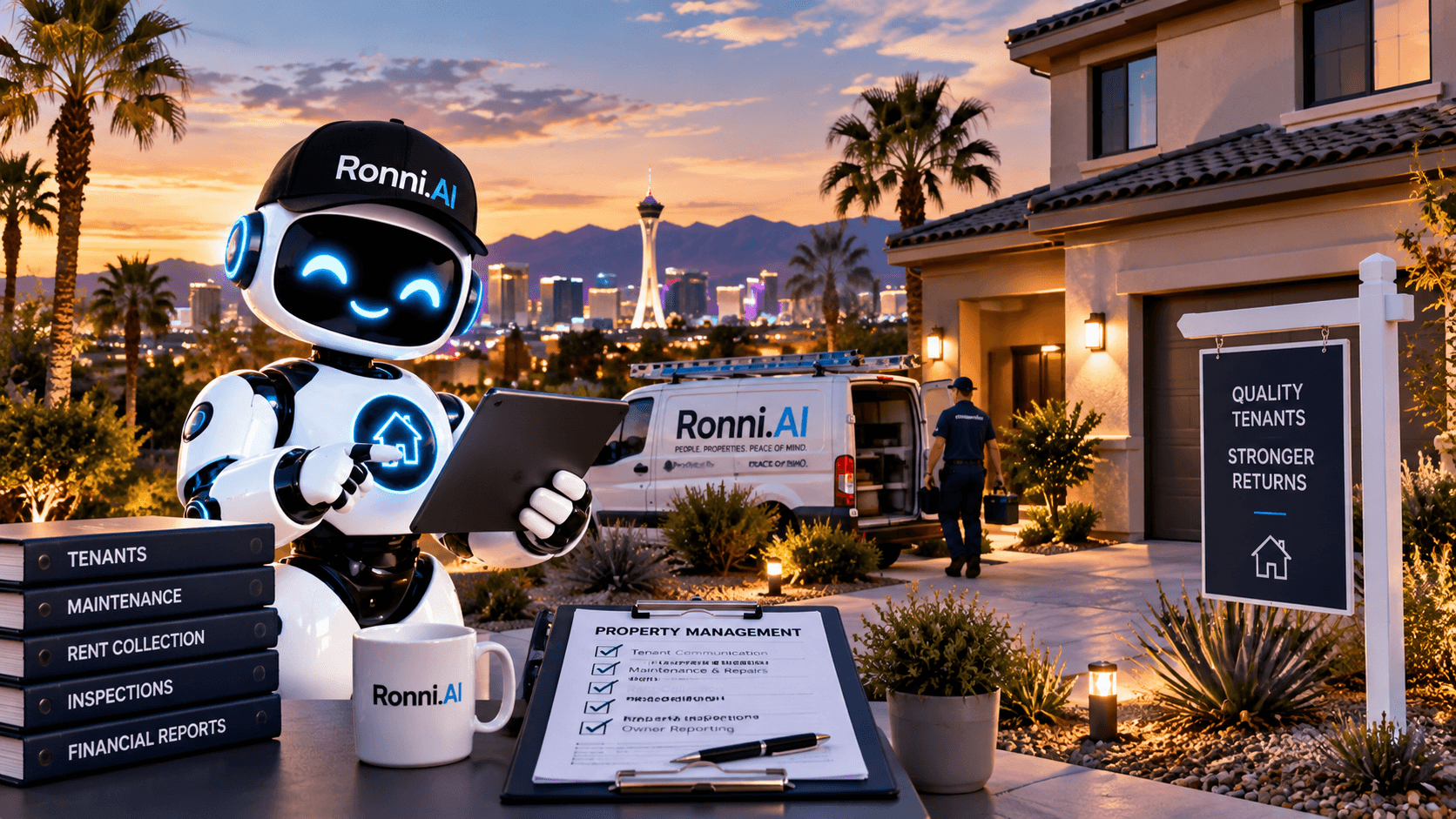 Ronni helping a Las Vegas rental property owner with property management