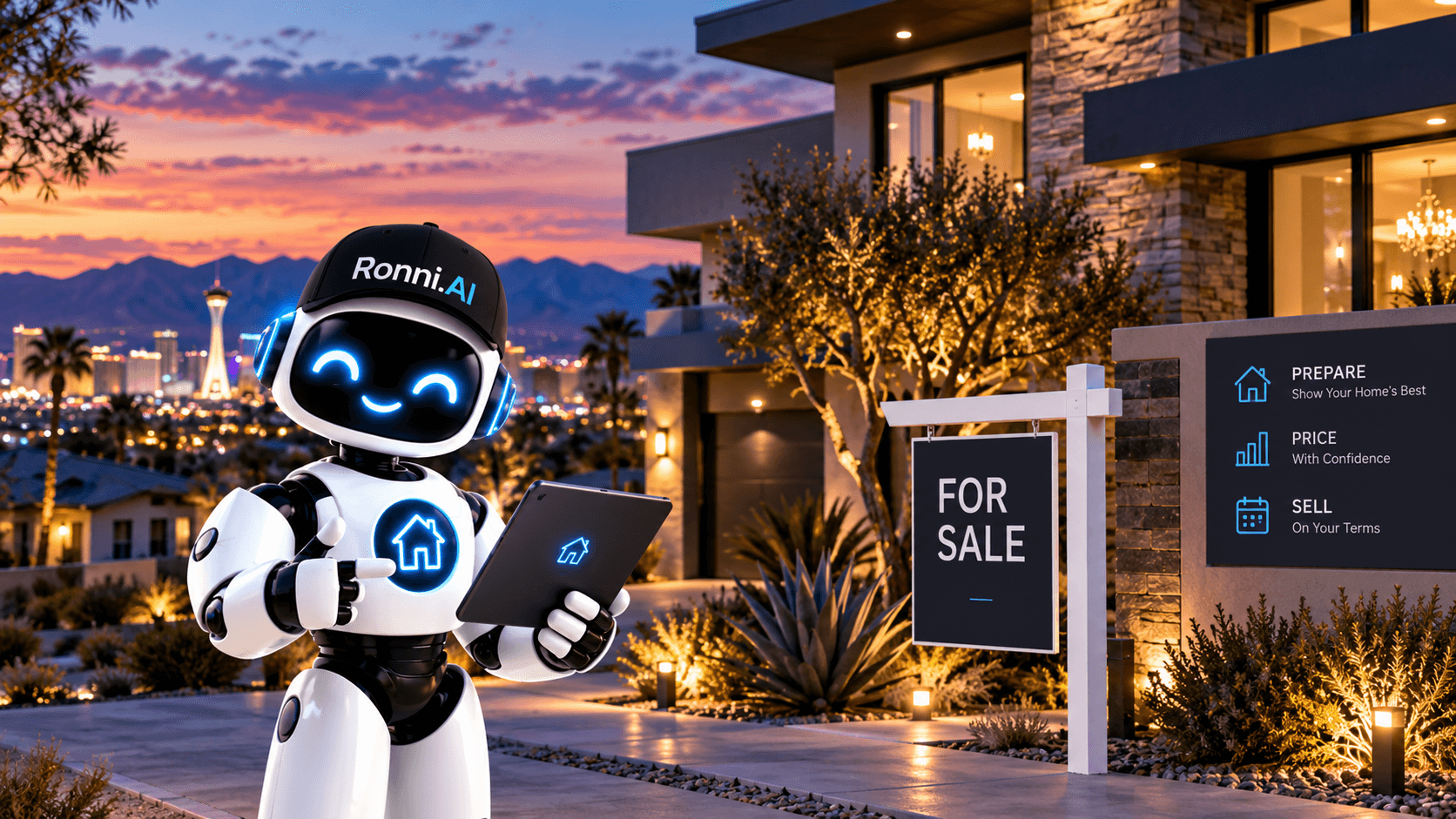 Ronni helping a Las Vegas homeowner think through a selling strategy